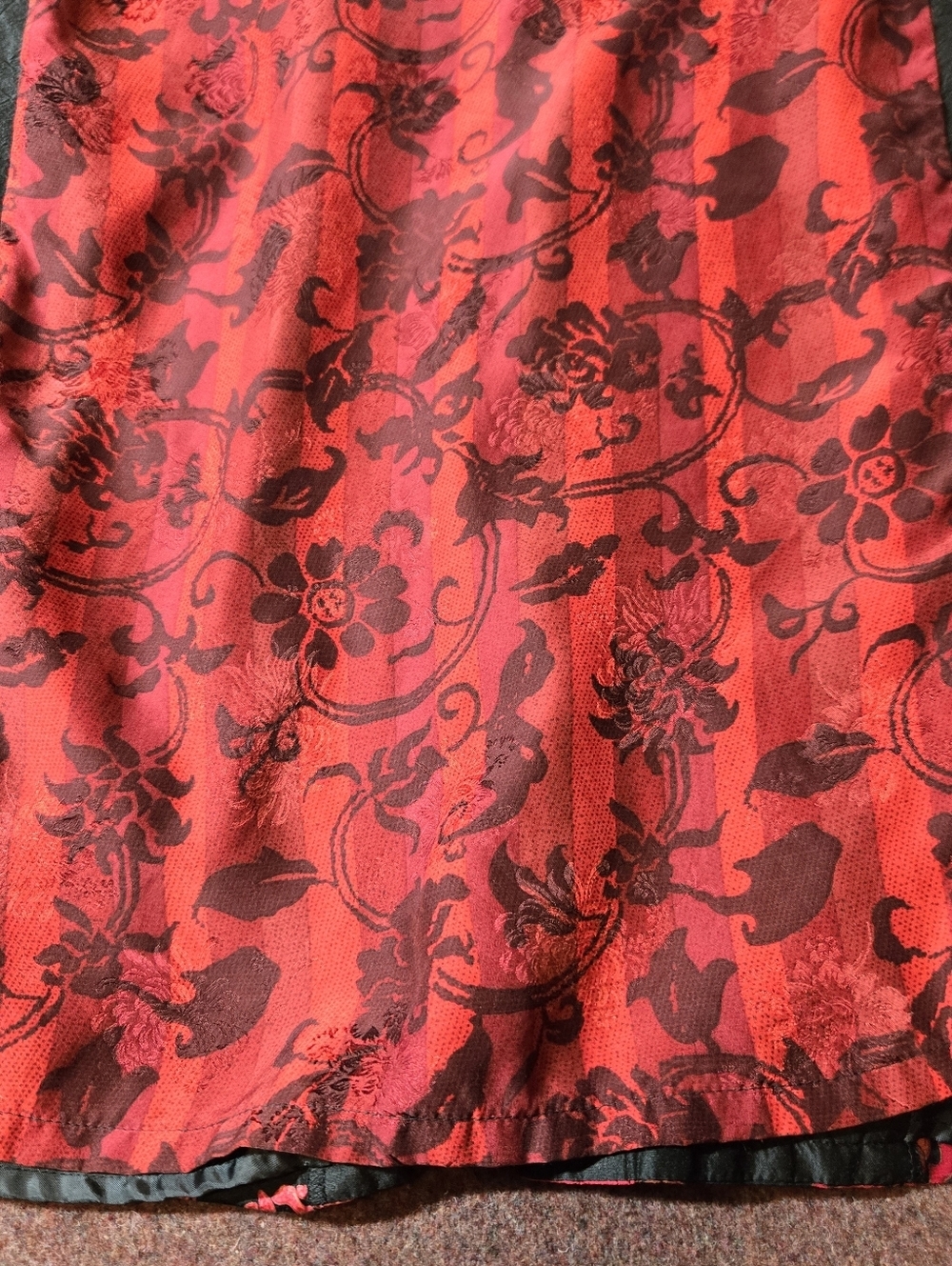 Koos Of Course Silk Blouse With Madarin Collar In Black Red Size Medium - Picture 14 of 14